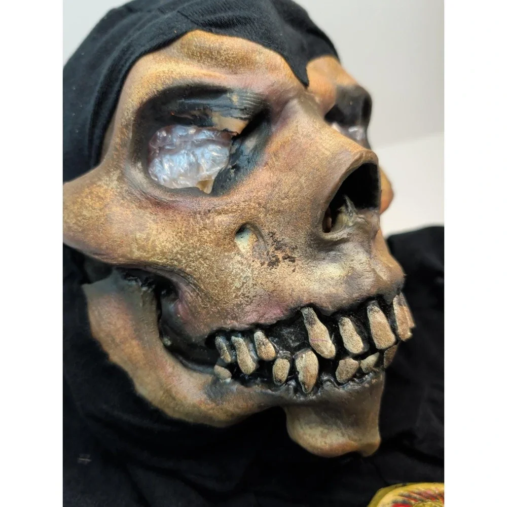 Demon Prince Undead Brown Skull Horror Hooded Mask 2004 Mario Chiodo Vintage